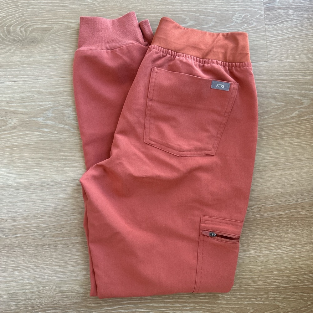 Figs Orange Jogger Pants with Pockets